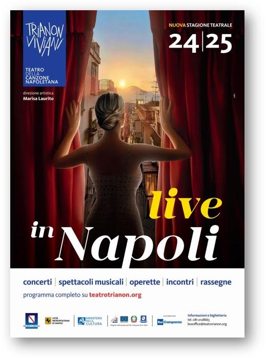 IL TRIANON VIVIANI SVELA “LIVE IN NAPOLI”<br>Marisa Laurito, direttore artistico del teatro della Canzone napoletana, presenta la prima parte della nuova stagione 2024/2025 (da ottobre a dicembre)