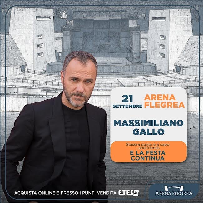 Il terzo appuntamento della rassegna "Quadrifoglio in Arena" e con Massimiliano Gallo in “Stasera punto e capo and friends e la festa continua”