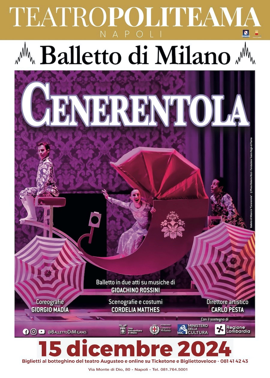 POLITEAMA Napoli CENERENTOLA del Balletto di Milano in scena il 15 dicembre